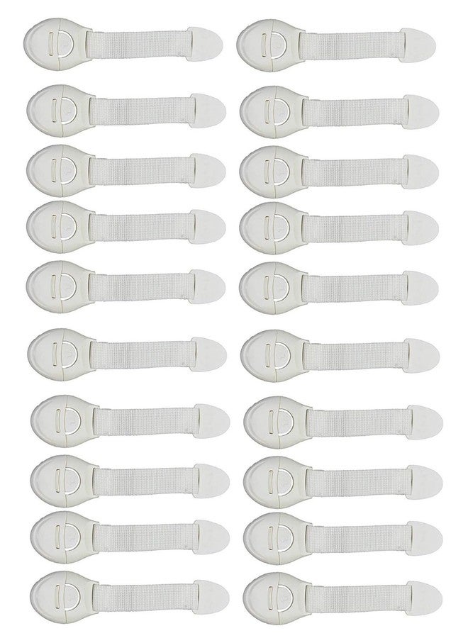 STORE 2508 20 Pcs Baby Infant Safety Locks Latches Door Cupboard Cabinet Fridge Drawer Locks White - Image 1