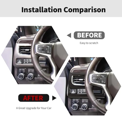 RT-TCZ RTTCZ Electronic Handbrake Panel Cover Trim Decoration Interior Accessories Compatible with Chevy Suburban SUV 20202023for Chevrolet Tahoe 20212023 - Image 3