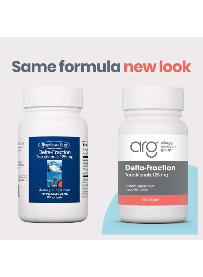 Allergy Research Group Delta-Fraction Tocotrienols Supplement - 125 mg Vitamin E, Annatto, Gamma, Tocotrienols Only, Tocopherol-Free, Hypoallergenic, Softgels - 90 Count - Image 2