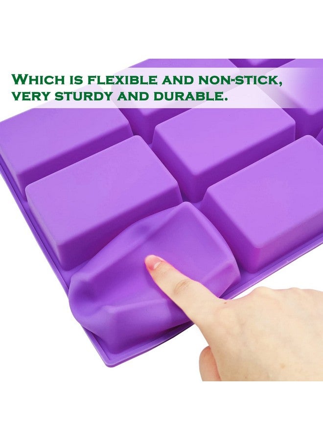 lyfLux Silicone Mini Loaf pan-(2 pcs) 9 Cavities Silicone Bread Baking Mold, Silicone Mini Cuboid Bread Plate, Suitable for Ice, Biscuits, Cakes, Jelly, Candy, Chocolate and So On.(Red and Purple) - Image 4