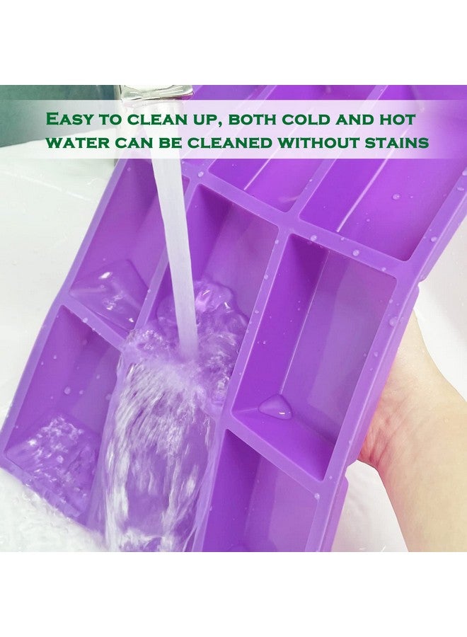 lyfLux Silicone Mini Loaf pan-(2 pcs) 9 Cavities Silicone Bread Baking Mold, Silicone Mini Cuboid Bread Plate, Suitable for Ice, Biscuits, Cakes, Jelly, Candy, Chocolate and So On.(Red and Purple) - Image 3