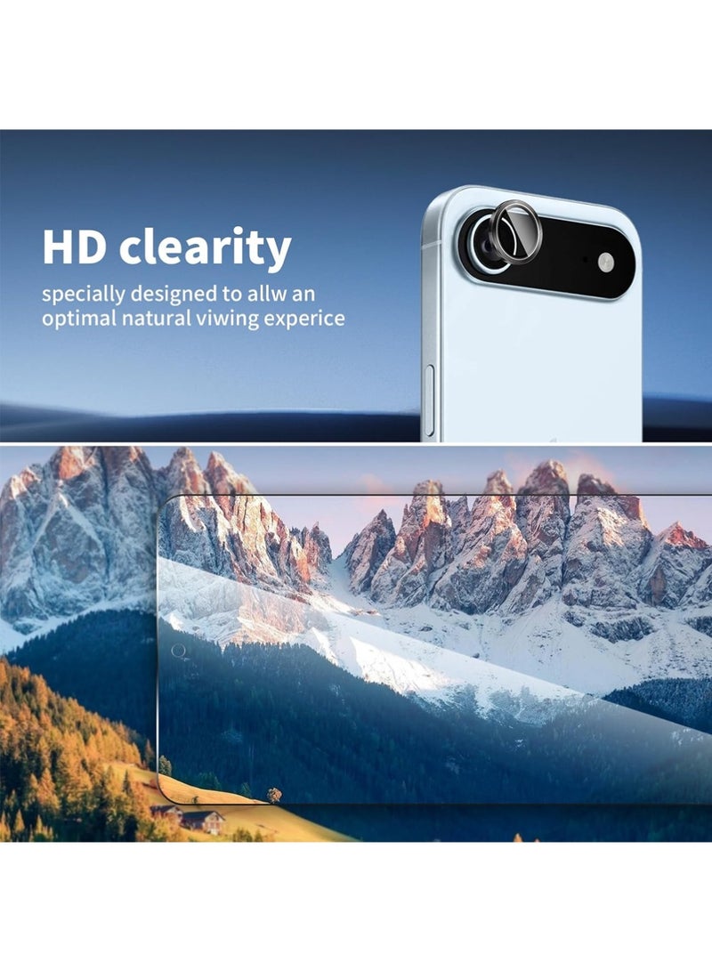 X-level for iPhone Air Back Screen Protector with Camera Lens Protector,9H Hardness Anti-Scratch Tempered Glass,Case Friendly, Anti-Fingerprint,Anti-Scratch,Easy Installation,(3+2 PACK) - Image 3