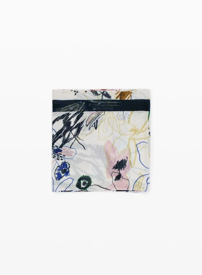 DESIGUAL RECTANGULAR STROKES SCARF