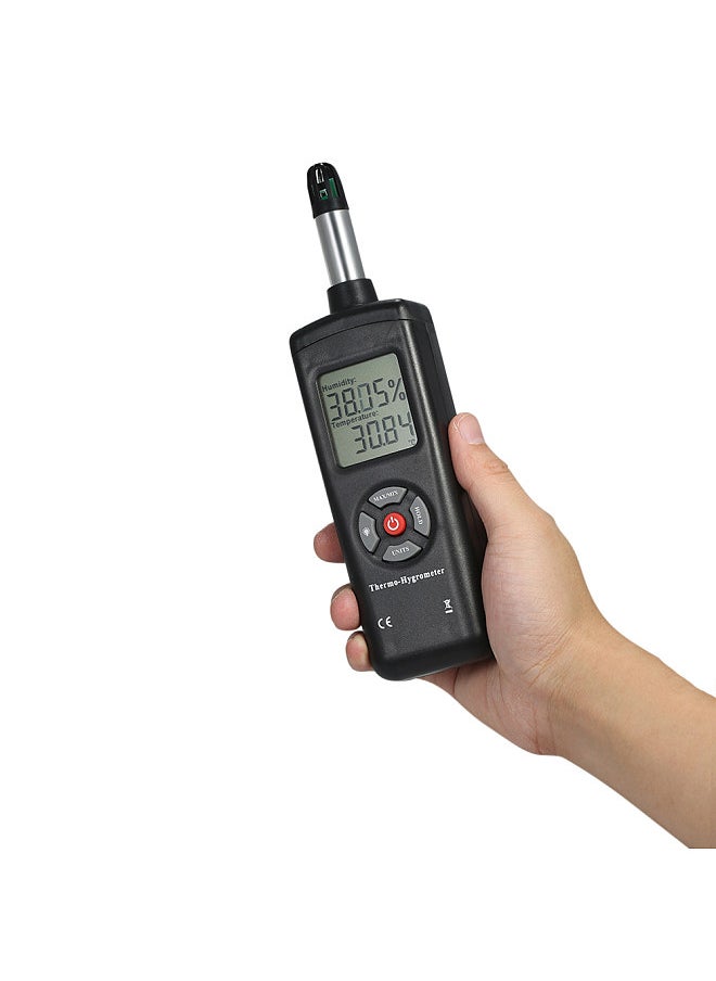 Digital LCD Thermo-Hygrometer Thermometer Hygrometer Temperature & Humidity Meter Psychrometer Wet Bulb Dew Point Temperature Detector