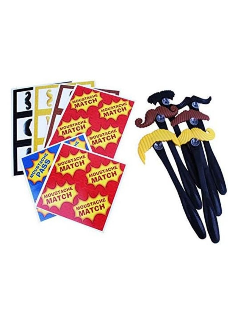 Moustaches Match Game, Moustache Smash, Funny Mustache Pass Cards Game, Children Family Game, with 6 Moustaches - Image 3