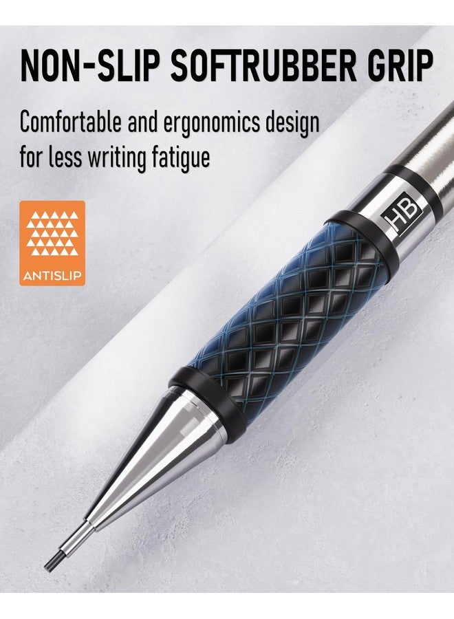 نيكبرو مجموعة أقلام رصاص ميكانيكية 0.9 مم مع علبة 3 قطع أقلام رصاص ميكانيكية معدنية مع 6 أنابيب Hb 2 عبوة رصاص 3 ممحاة 9 ممحاة عبوات قلم رصاص ميكانيكي فني 0.9 للفنانين الذين يكتبون رسم رسم - Image 3