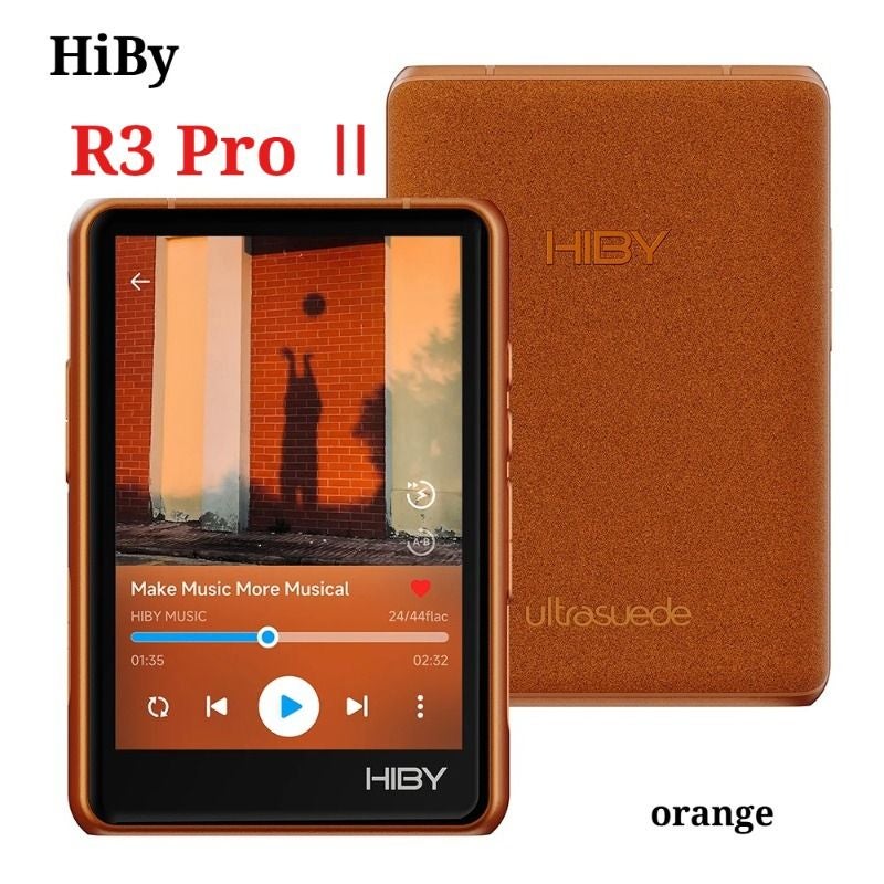 HiBy R3 Pro II Gen 2 Pocket Hi-Fi Music Player with Balanced Output and DSD Support, Orange - Image 1