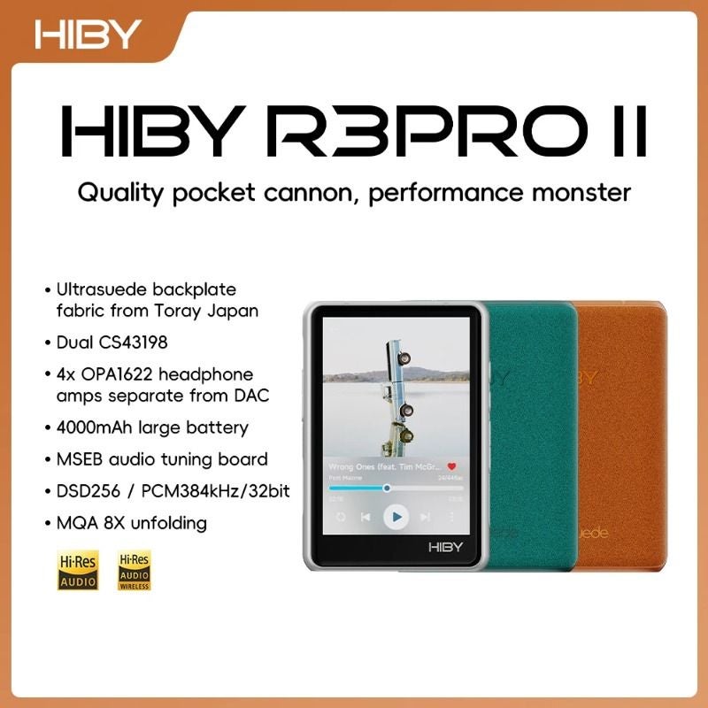 HiBy R3 Pro II Gen 2 Pocket Hi-Fi Music Player with Balanced Output and DSD Support, Orange - Image 2