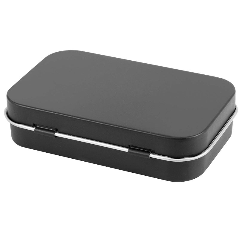 Zoenhou 60 Pack Metal Metal Rechangular Tins Black Mini Portable Box Boiners صناديق الصناديق ذات الأغطية المفصلية علب صغيرة لتخزين المنظم 3.7 × 2.4 × 0.9 بوصة - Image 5