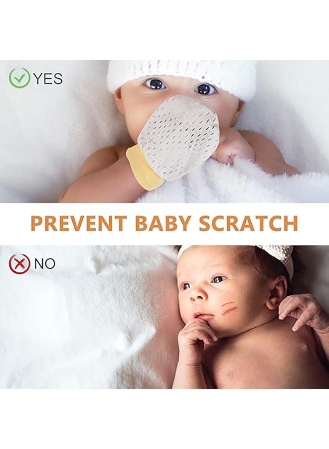 6 زوج من القفازات للطفل حديث الولادة لا القفازات الخدوش ، الرضع الصغار الفتيات الناعمة القابلة للتعديل القفازات القطنية المضادة للخدوش القفازات لرعاية الطفل ، 0 ~ 18 شهر - Image 2