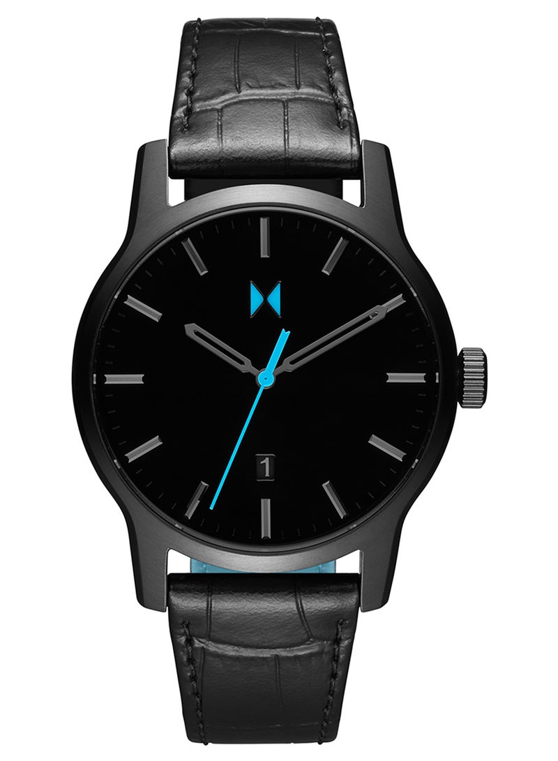 MVMT ROUND ANALOG MEN'S BLACK CASE WATCH - 28000346-D - Image 1