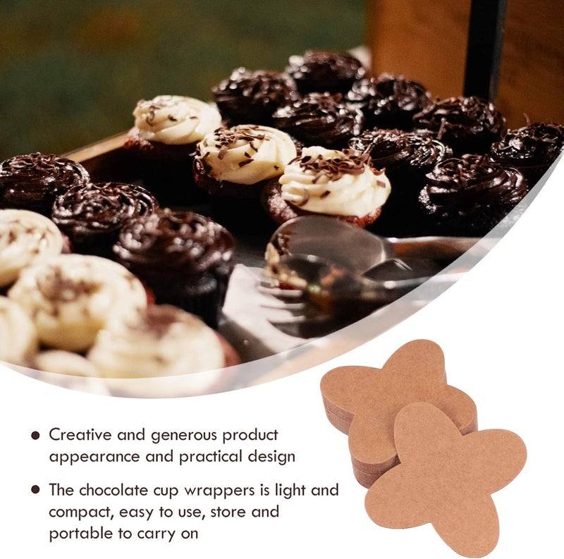 comfrt Cupcake Liners 100pcs Chocolate Truffle Wrappers Truffle Liners Truffle Cups for Baby Shower Bridal Shower Birthday Party Wedding Khaki Chocolate Liners - Image 2