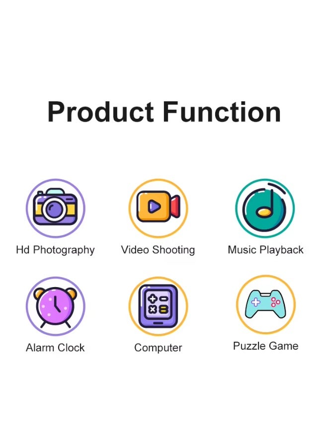 BlueFire New 2.8" Touch Screen Kids Smart Phone & Camera - 48MP Autofocus, 1080P Video, 180° Rotatable Lens, Puzzle Games, Music Player, Learning Toy Gift for Toddlers & Children - Image 5