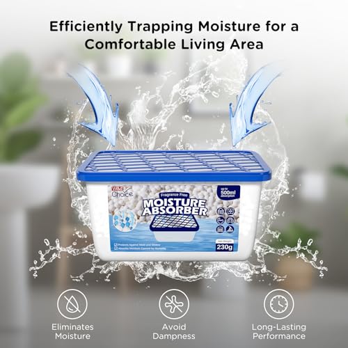 W&E Choice Moisture Absorbers, Portable Humidity Absorber Boxes for Your Bathroom, Closet & Car, Dehumidifier with Fragrance Free, 12 Pack - Image 2