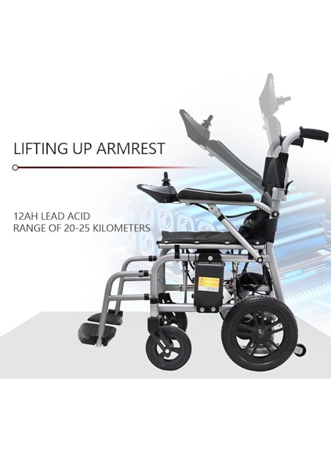 Cool Baby Electric Wheelchair for Adults Intelligent Folding All-Terrain Powerful Dual Motor Electric Wheelchairs - Foldable Electric Wheelchair for Seniors Load 100kg - Weight 28kg - Image 5