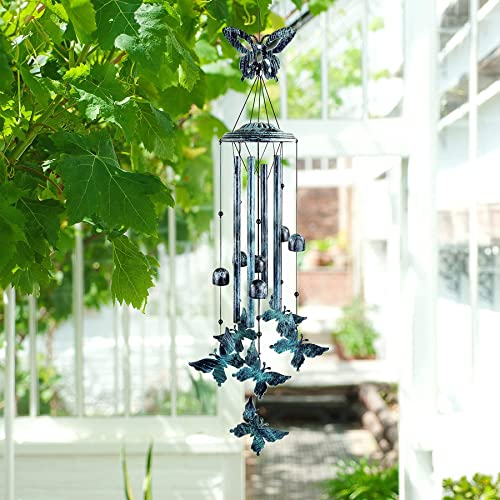 Yiiwinwy Butterfly Wind Chimes for Outside Large Aluminum Tubes Outdoor Decorations for Patio, Garden, Porch, Memorial Bells Gift - Image 3