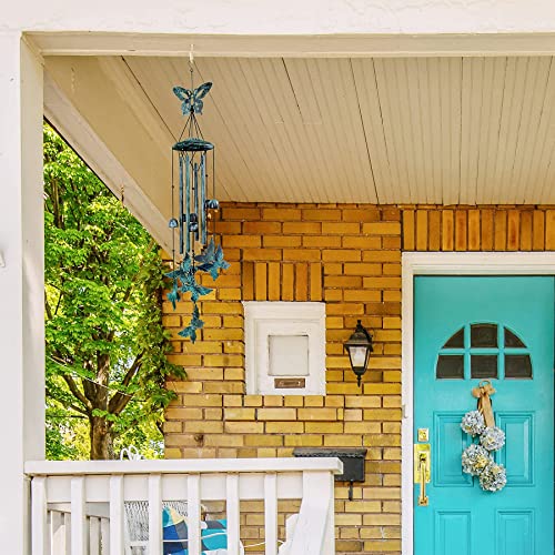 Yiiwinwy Butterfly Wind Chimes for Outside Large Aluminum Tubes Outdoor Decorations for Patio, Garden, Porch, Memorial Bells Gift - Image 5