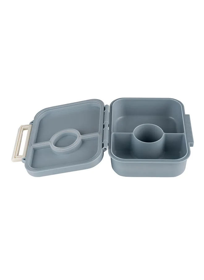 Citron Tritan Snackbox With 3 Compartments For Kids, Leak Proof And Bpa Free - Spaceship Dusty Blue