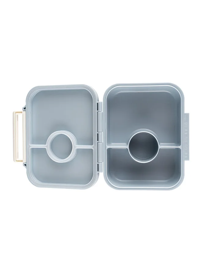 Citron Tritan Snackbox With 3 Compartments For Kids, Leak Proof And Bpa Free - Spaceship Dusty Blue