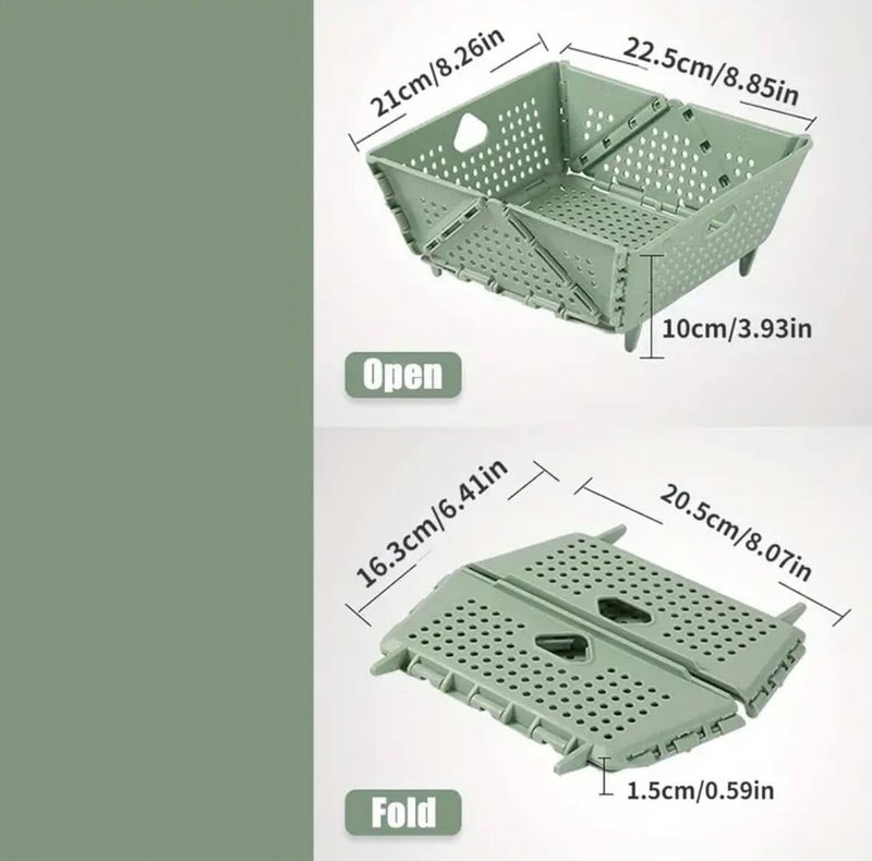 MINTOX Collapsible Strainers and Colanders for Kitchen Foldable Food Strainers with Handle Plastic Drain Basket for Pasta Fruit Vegetables - Image 3