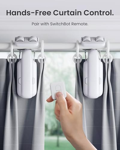 SwitchBot 2025 Automatic Curtain Opener 2 Packs with Remote Bluetooth Remote Control WiFiAPP Control Upgraded HighPerformance Add Hub to Work with Alexa Google Home HomeKit - Image 3
