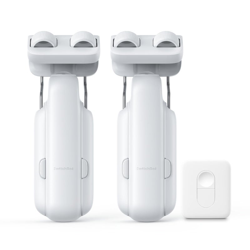 SwitchBot 2025 Automatic Curtain Opener 2 Packs with Remote Bluetooth Remote Control WiFiAPP Control Upgraded HighPerformance Add Hub to Work with Alexa Google Home HomeKit - Image 2