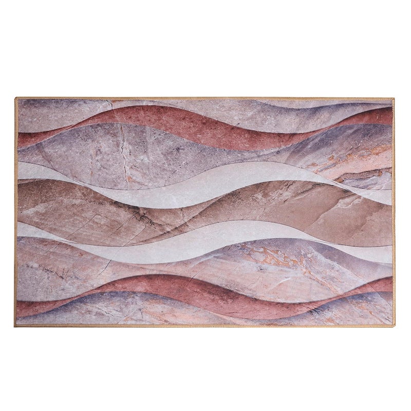 Status Contract Ice Velvet Rugs for Living Room | (Print) Carpet for Living Room Decor | Anti Skid Backing Aesthetic Vintage Decor Carpet for Bedroom | (3 x 5, D21), Multicolor, Rectangular - Image 3
