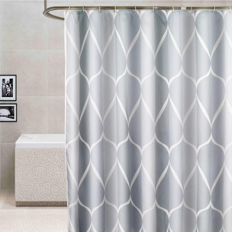 SAGREENY Shower Curtain,200x180cm(W*H),Fabric Shower Curtains Set for Bathroom Decor, Machine Washable,Durable, Waterproof Polyester,Quick-Drying, Weighted Hem,Hooks Included - Image 1