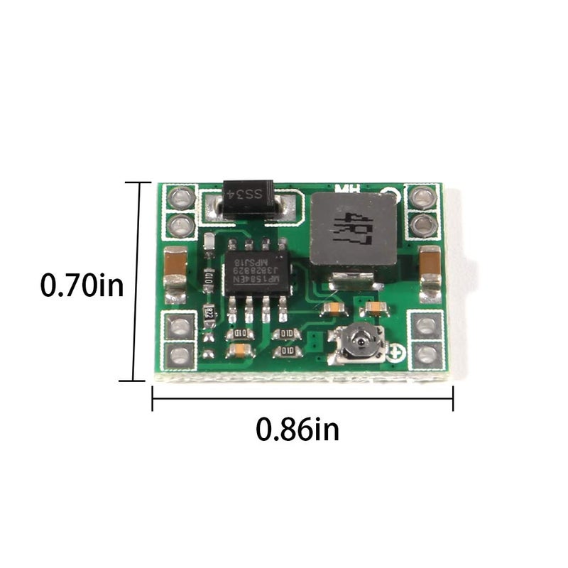 Dorhea 10PCS MP1584EN 3A Mini Step Down Buck Converter DC-DC 24V to 12V 9V 5V 3V Adjustable Step Down Module Replace LM2596 Compatible with Raspberry Pi Robort Parts DIY Kit - Image 4