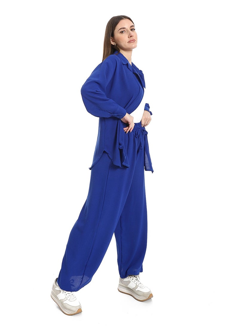 Caesar Women's two-piece open-front button-up suit  - Image 3