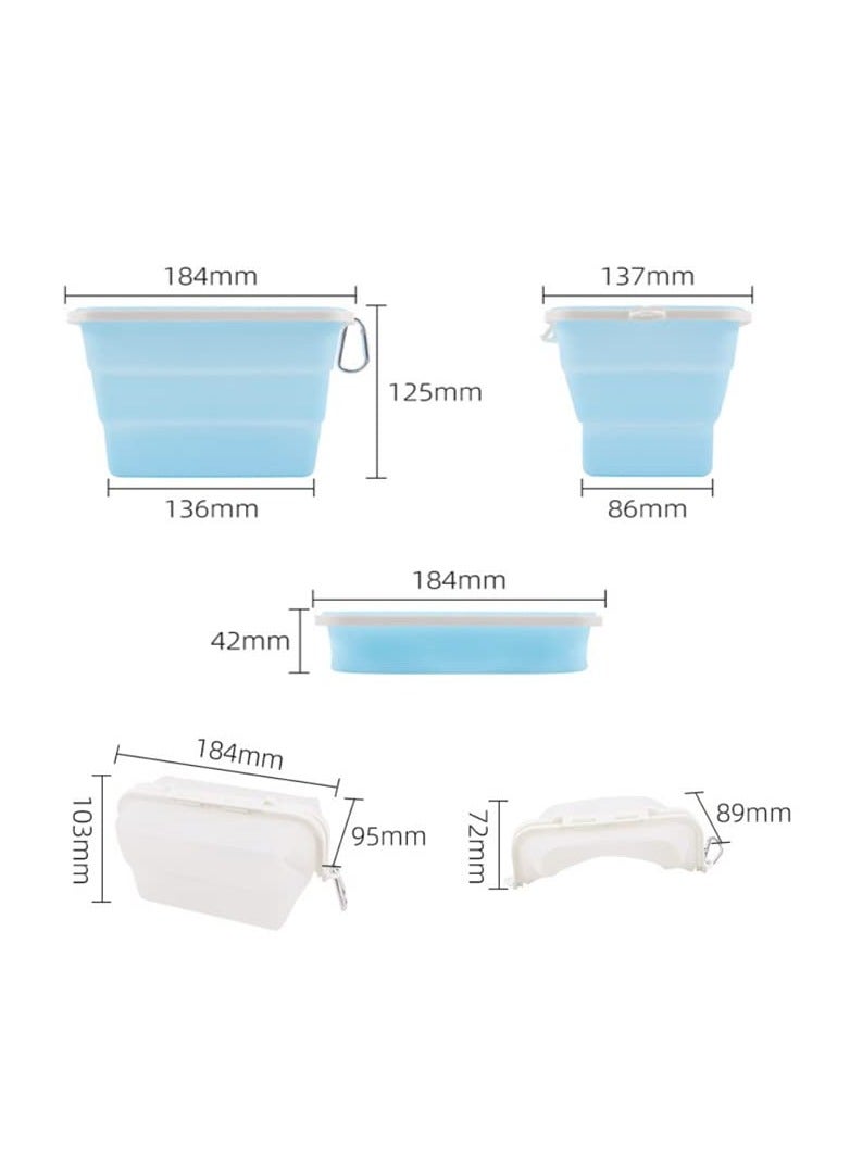 KASTWAVE أكياس سيليكون قابلة لإعادة الاستخدام - مقاومة للتسريب ومحمية من الهواء، آمنة للاستخدام في الميكروويف وغسالة الصحون، أكياس غذائية سيليكون قابلة لإعادة الاستخدام، أكياس تخزين سيليكون، آمنة للاستخدام في الفريزر والفرن والميكروويف وغسالة الصحون (1.5 لتر) (أزرق) - Image 3