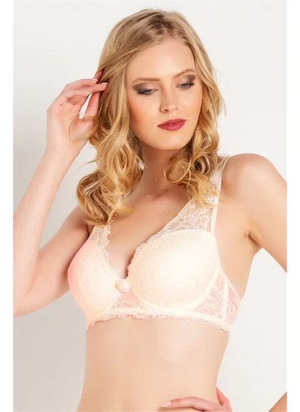 Magic Form 4289 Women's Salmon Strap Lace Sponge Bra