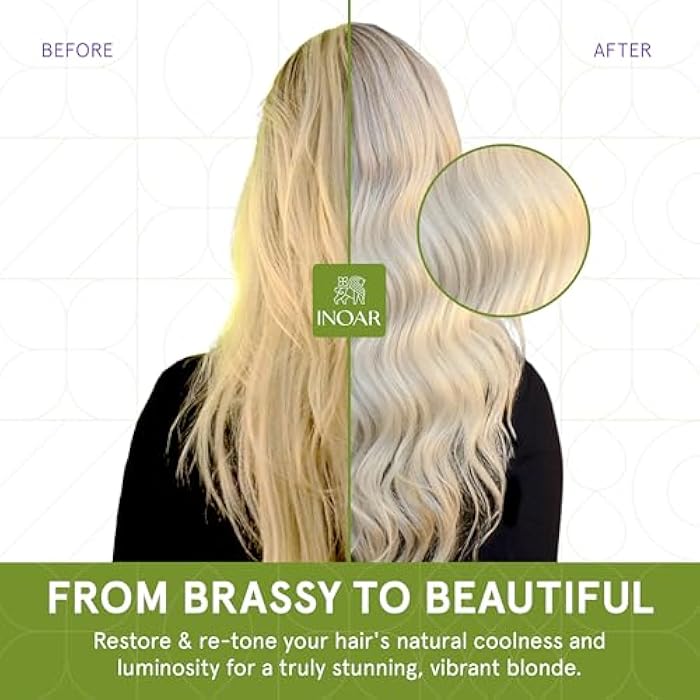 INOAR Absolut Speed Blond Conditioner with Argan Oil for Blonde & Gray Hair, with Tone Neutralization & Hydration, 16.9 fl.oz - Image 4