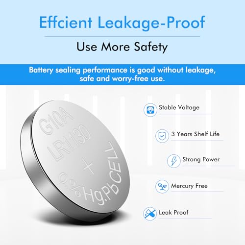 HyperPS (Total 70 pcs AG0 AG1 AG3 AG4 AG7 AG10 AG13 Alkaline Assorted AG 1.5V Button Cell Battery Single Use Watch Toys Remotes Cameras - Image 3