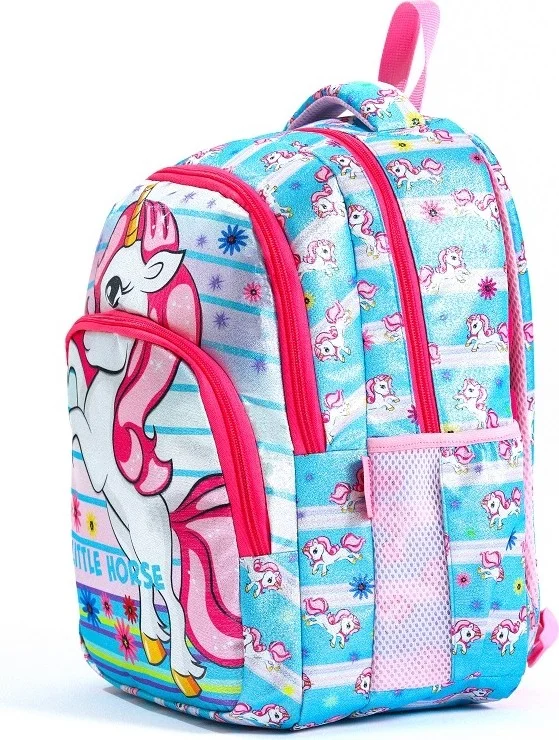 Esbuik New Season Lunchbox and Pen Holder Gift Orthopedic - Unicorn Patterned 3-Piece School Bag Set