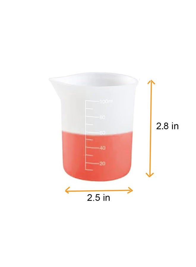 Phinicco 10 Pcs Silicone Measuring Cups100ml Reusable Epoxy Resin Mixing Cups Nonstick Silicone Mixing Cups for Resin Molds Resin Casting Molds Resin Crafts DIY - Image 2