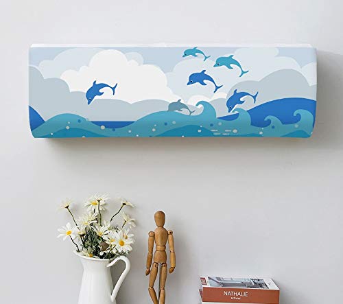 DARSHANAM WORLD Polyester New Printed Air Conditioning Dust Cover Folding Designer Ac Cover For Indoor Split Ac 1.5 Ton (97 X 31 X 21 .5Cm | Printed) - Image 1
