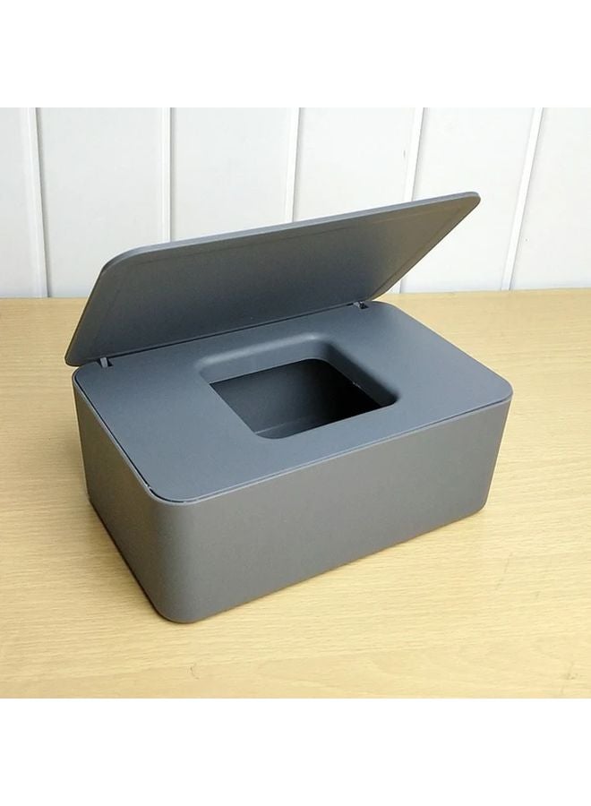 موزع المناديل البيضاء الرطبة بلاستيك شفاف مقاوم للغبار قابل للغسل يحافظ على نضارة المناديل للمكتب المطبخ الحمام - Image 4