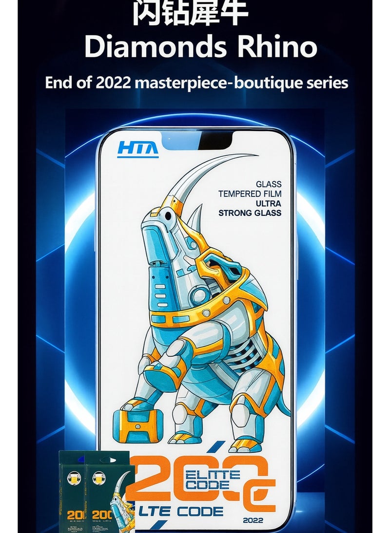 هتك کركس إسكرينة ل iPhone 15 Pro Max زجاج مقوى 5mm بجودة عالية جدًا مضاد للصدمات والخدوش وضد البصمة وضوح HD - Image 2