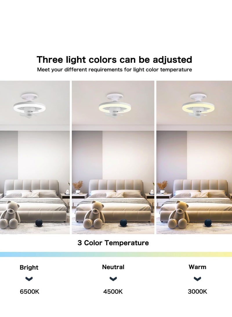 Loquat 48W Chandelier Profile Ceiling Fan with Lights Remote Control  Mute Ceiling Fan Remote Controllable For Bedroom Living Room - Image 5