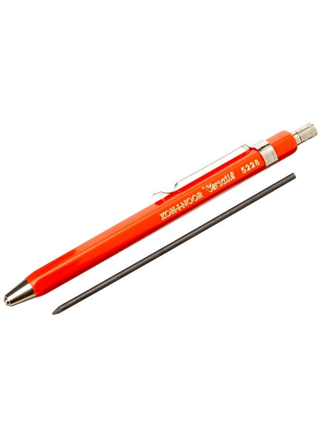 KOH-I-NOOR 2Mm Diameter Short Mechanical Clutch Lead Holder Pencil - Red  - Image 1