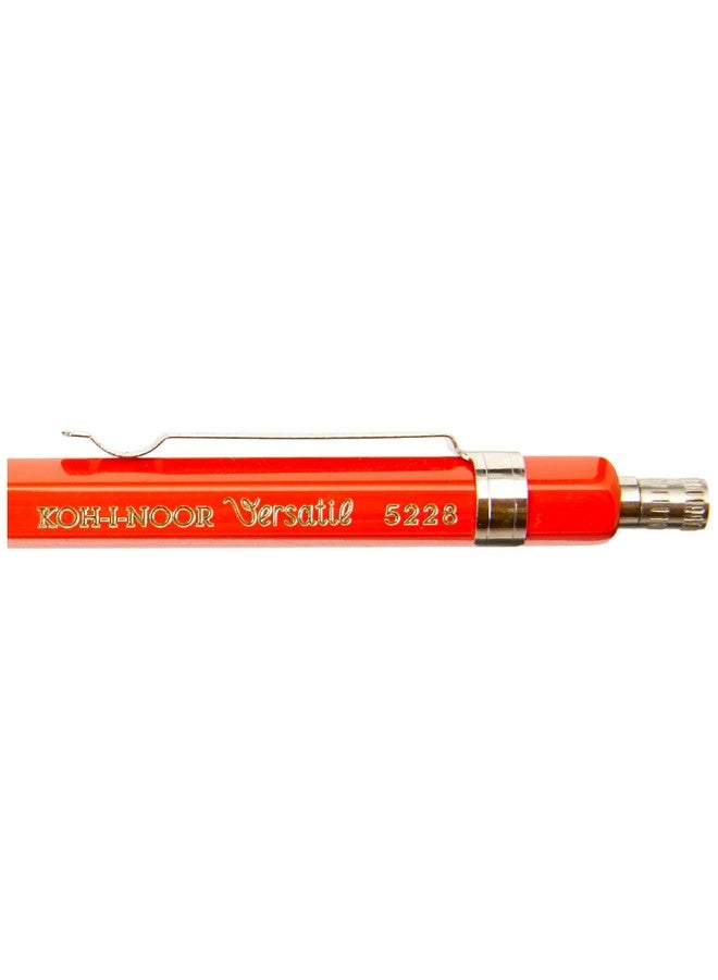KOH-I-NOOR 2Mm Diameter Short Mechanical Clutch Lead Holder Pencil - Red  - Image 3