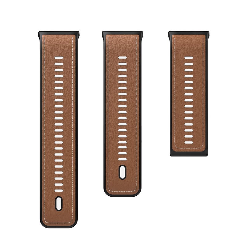 erorex For Huawei Watch D2 Hybrid Silicone Leather Watch Band(Brown) - Image 2
