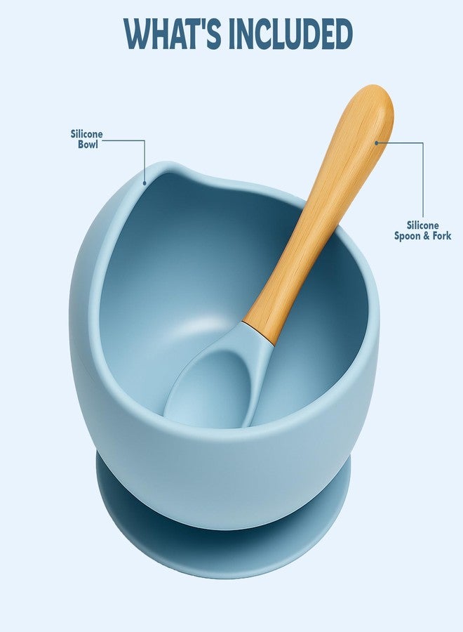 BE'BE' BURP Bebe Burp 2 Piece Microwave Friendly Silicone Baby Feeding Set - Bowl - Spoon - Make Mealtime Fun and Easy for Your Little One - Portable and Diaper Bag Friendly - Baby Feeding Product - Image 2