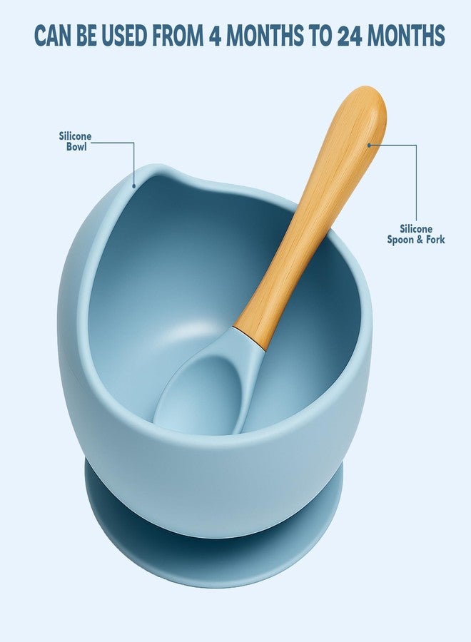BE'BE' BURP Bebe Burp 2 Piece Microwave Friendly Silicone Baby Feeding Set - Bowl - Spoon - Make Mealtime Fun and Easy for Your Little One - Portable and Diaper Bag Friendly - Baby Feeding Product - Image 4