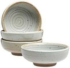 Vikko Vikko Small Dipping Bowls Set of 4 Mini Soy Sauce Dish 3 Stoneware Dipping Sauce Cups Pinch Bowls Decorative Sauce Bowls for Dips Condiments Charcuterie Boards Microwave and Dishwasher Safe - Image 1