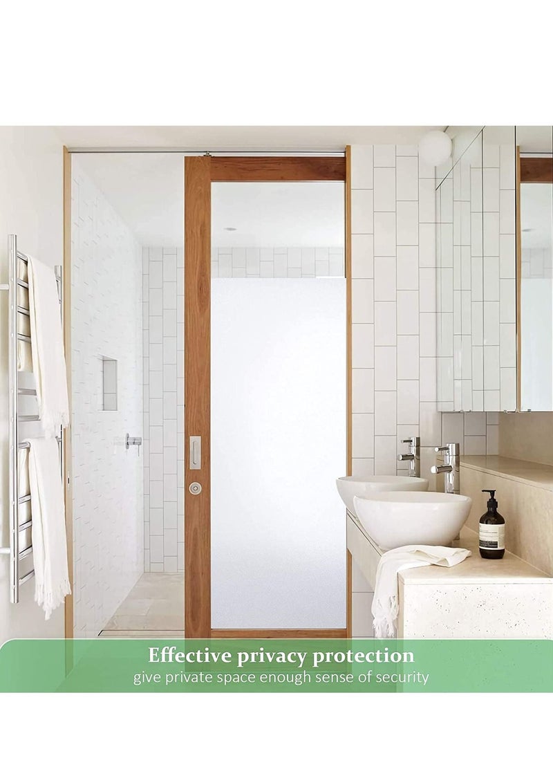 Excefore - Privacy Window Films, Self Adhesive Frosted Opaque Glass Film, for Bathroom Door, Decorative Stickers, UV Blocking Heat Control Coverings, Home Office, Front Door(60*200cm) - Image 1