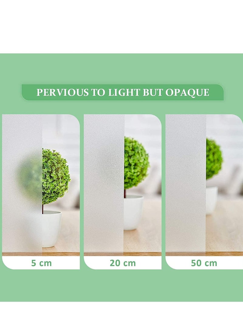 Excefore - Privacy Window Films, Self Adhesive Frosted Opaque Glass Film, for Bathroom Door, Decorative Stickers, UV Blocking Heat Control Coverings, Home Office, Front Door(60*200cm) - Image 1