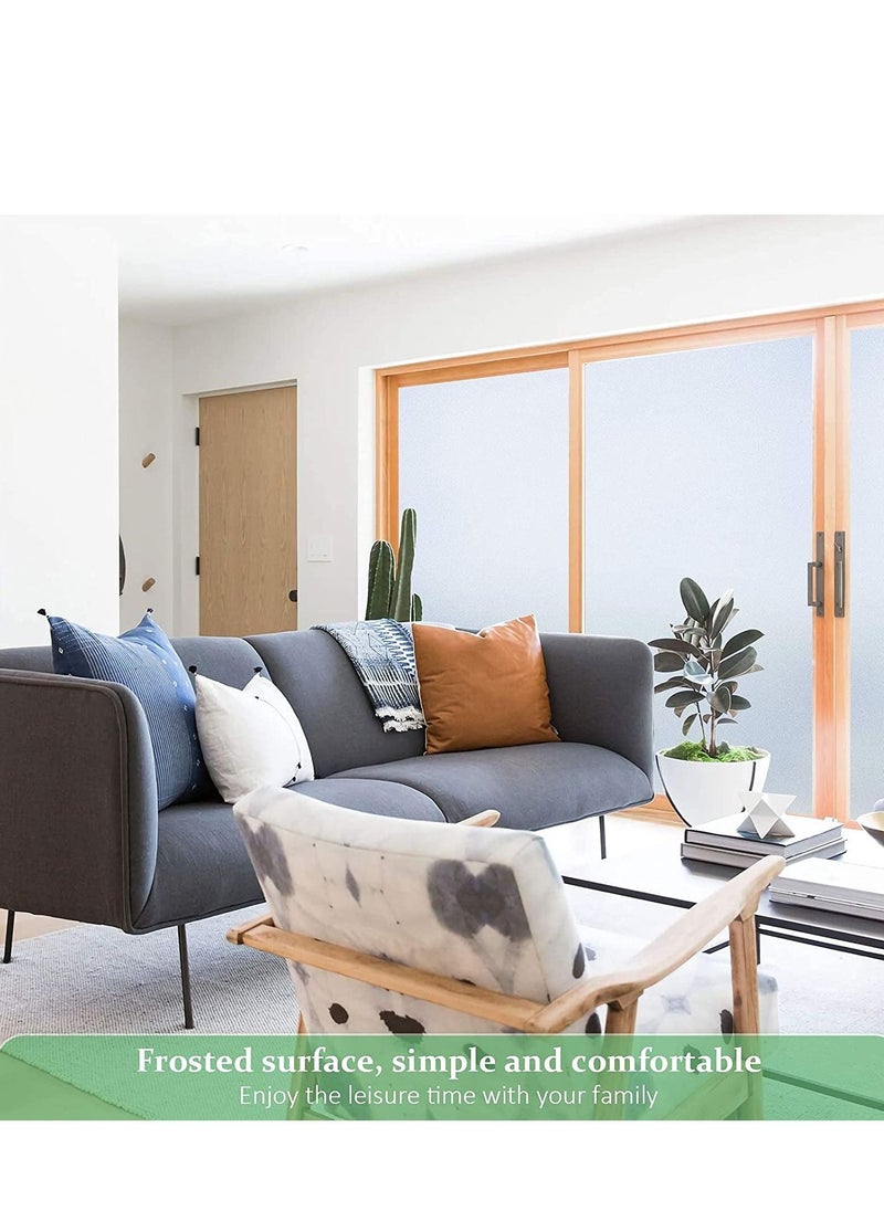 Excefore - Privacy Window Films, Self Adhesive Frosted Opaque Glass Film, for Bathroom Door, Decorative Stickers, UV Blocking Heat Control Coverings, Home Office, Front Door(60*200cm) - Image 1