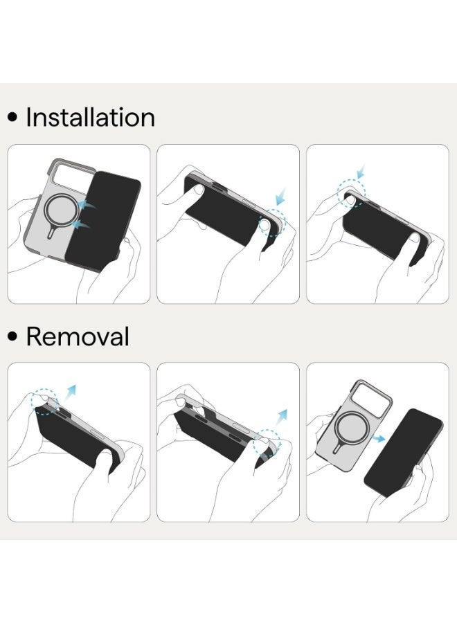 جراب لهاتف iPhone 17 Pro Max مقاس 6.9 بوصة مع زر للتحكم في الكاميرا، متوافق مع MagSafe، جراب فائق النحافة مع إحساس باللمس بدون غطاء، مصنوع من ألياف الأراميد 1500D، لون Moonrise - Image 3